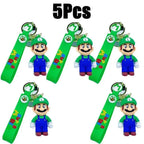 Super Mario Bros Action Figure keychain Cute Cartoon Character Toy Doll Model Decoration Kid Birthday Gift