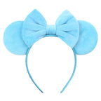 New Trendy Mouse Ears Headband 3.3"Velvet For Girls Soft Bow Hairband Halloween Festival Party Trip DIY Hair Accessories Gifts
