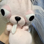 Funny Chihuahua Plush Toy Keychain Pendant Puppy Pet Stuffed Chihuahua Doll Weird Cute Realistic Plush Chihuahua Friend Gift