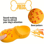 Durable Rubber Slippers-Shaped Chew Toy, Teeth Cleaning & Training, Indoor/Outdoor Play for Small, Medium, Large Dogs & Puppies