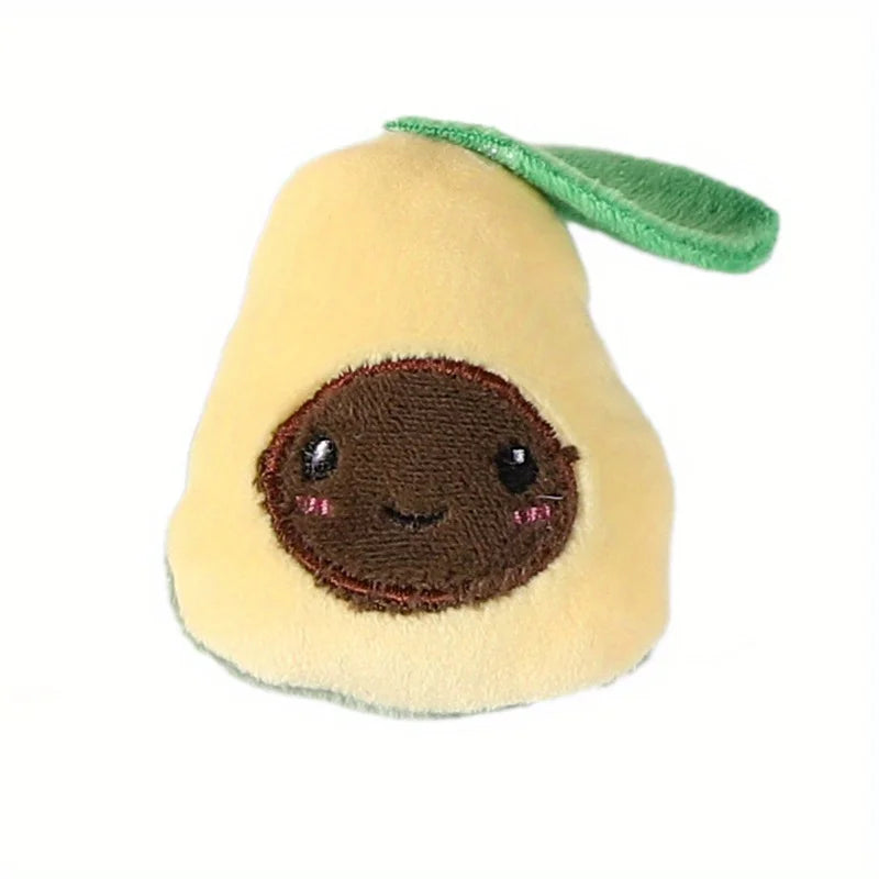 Plush Cat Toys Interactive Kicker Teeth Grinding Fruit Shaped Pet Toy for Kittens