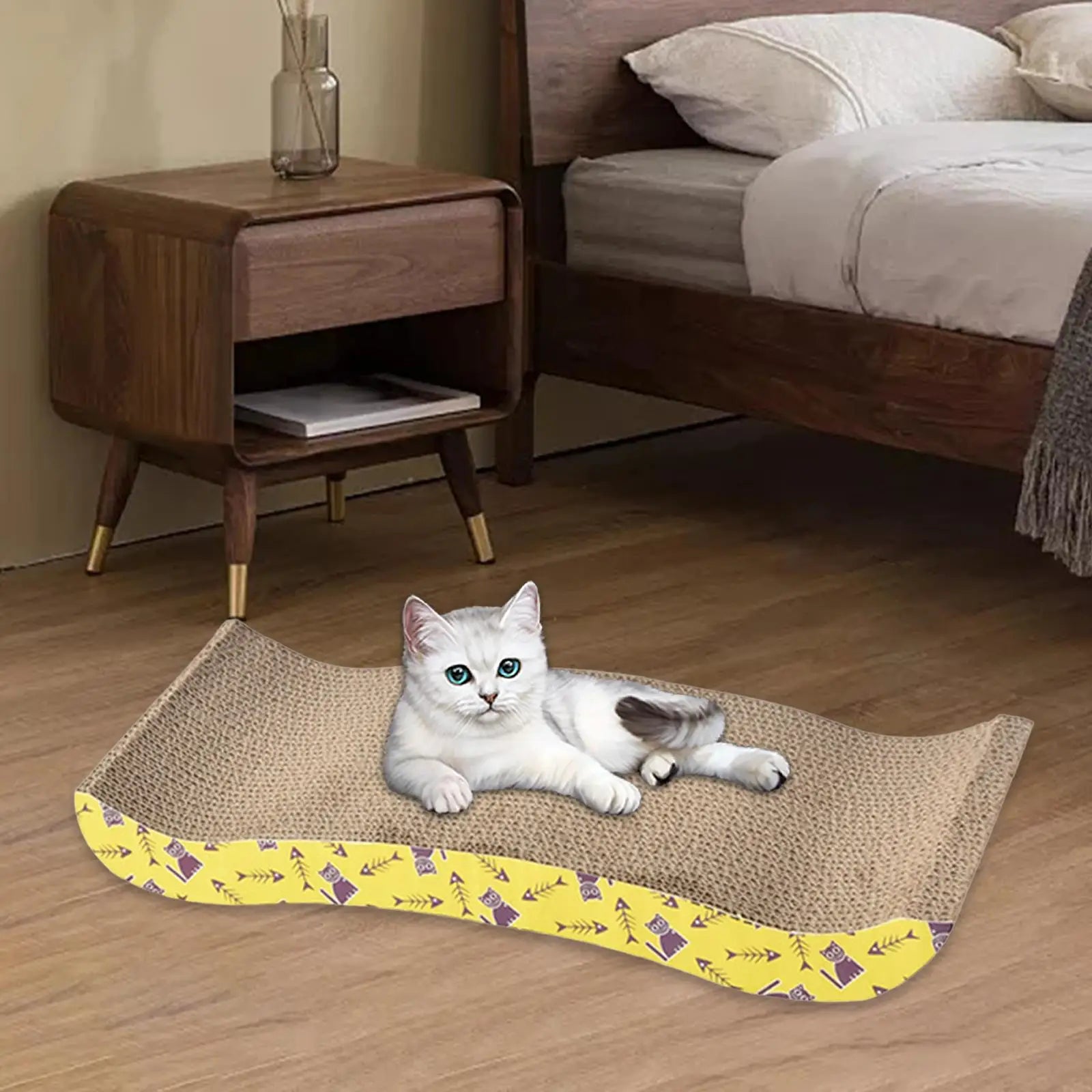 Cat Scratching Board Bed Cat Scratchers Cardboard Cat Scratch Pad Nest for Sleeping Playing Grinding Small Medium Large Cats - WTN Essentials 