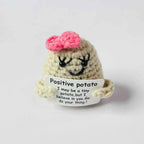 Funny Crochet Positive Inspirational Emotional Support Owl Doll Home Room Decoration Handmade Knitted Owl Desktop Ornament Gift