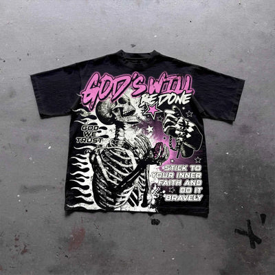 Harajuku Letter Graphic T Shirts Y2k Tops Men Women High Street Oversized T Shirt Pro Choice Streetwear Vintage Tee Clothing
