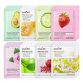 8pcs Natural Plant Face Mask Beauty Skincare Facial Masks Moisturizing Firming Hydrating Facial Mask Face Care Korean Cosmetics
