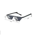 5Pcs NEW Mosaic Sunglasses Trick Toy Thug Life Glasses Deal With It Glasses Pixel Black Mosaic Sunglasses Cool Jokes Funny Toys