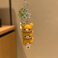 Cute Bear Phone Charms Pendant Kawaii Anime Keychain Accessories for Keys Schoolbag IPhone17 Pro Max Airpods Ins