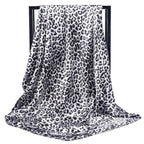 Fashion Kerchief Silk Satin Neck Scarf For Women Print Hijab Scarfs Female 90*90cm Square Shawls and Wraps Scarves For Lady