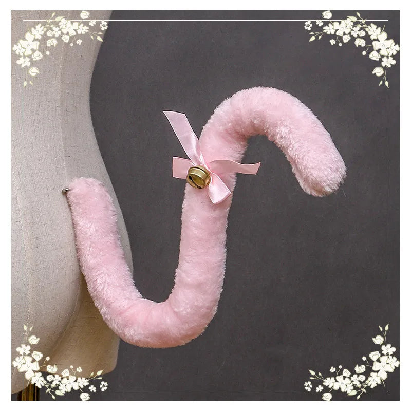 Cute Plush Cat Tail Kawaii Animal Tails Anime Cosplay Costumes Accessories Kitten Tails Maid Outfits Accessory Party Props Gift