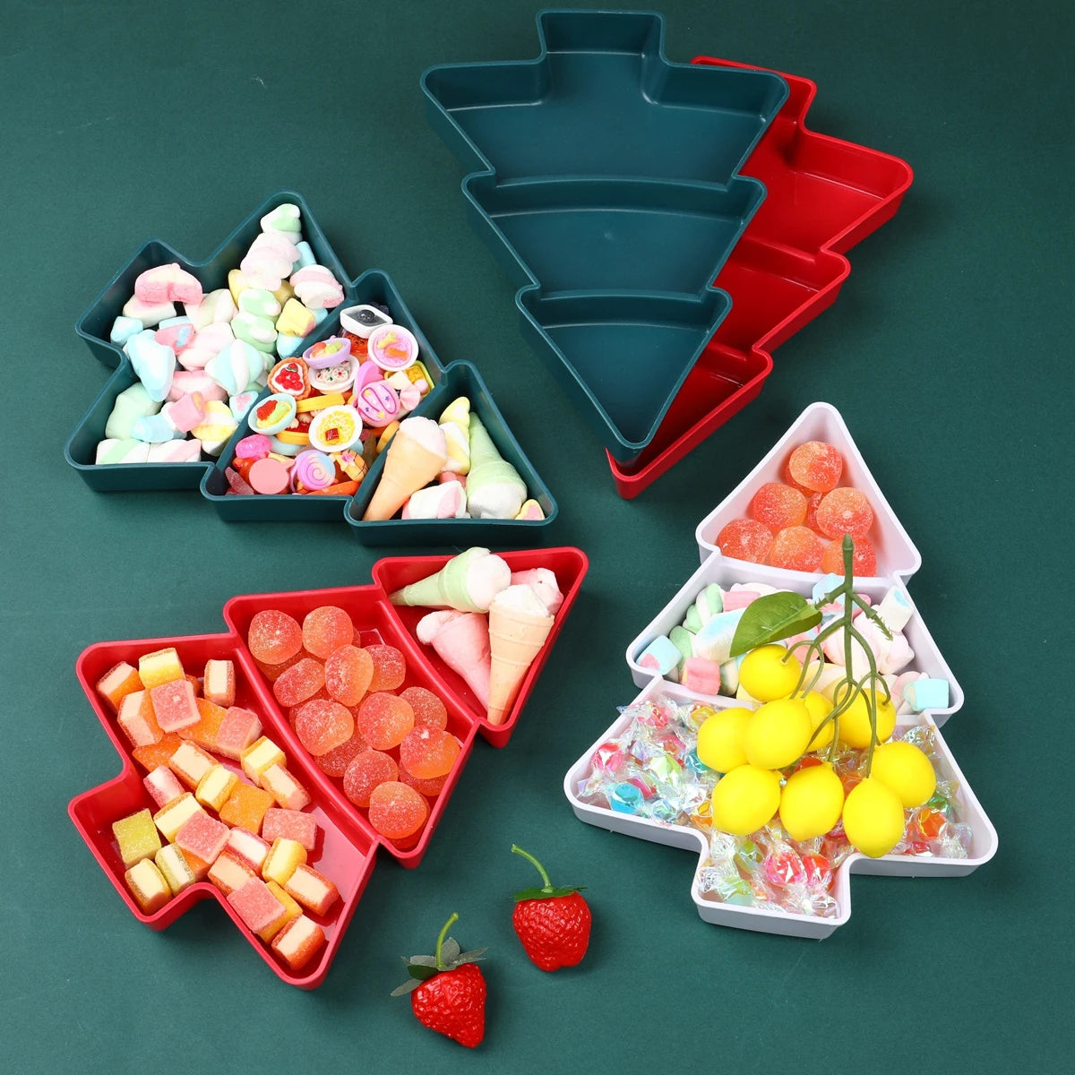 Christmas Tree Fruit Plate Merry Christmas Party Decorations For Home 2025 Navidad Noel Natal Xmas Gifts Happy New Year 2026