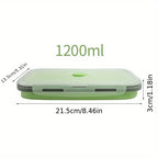 Collapsible Silicone Food Storage Containers – Stackable, Space-Saving, Microwaveable Lunch Boxes, 1/4PCS Set
