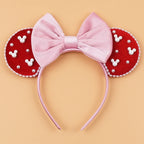 2026 Women 3.3" Velvet Mouse Ear Headband For Girls Soft Butterfly Knot Headband Halloween Party Christmas Hair Accessories