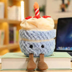 Kawaii Cartoon Hot Cake Plush Doll High Quality Soft Stuffed Fruit Strawberry Wedding Cake Simulation Food Plush Toy Home Decor