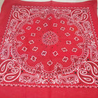 New Fashion Hip Hop 100% Cotton Bandana Square Scarf Gradient Color Paisley Headband Printed For Women/Men/Boys/Girls