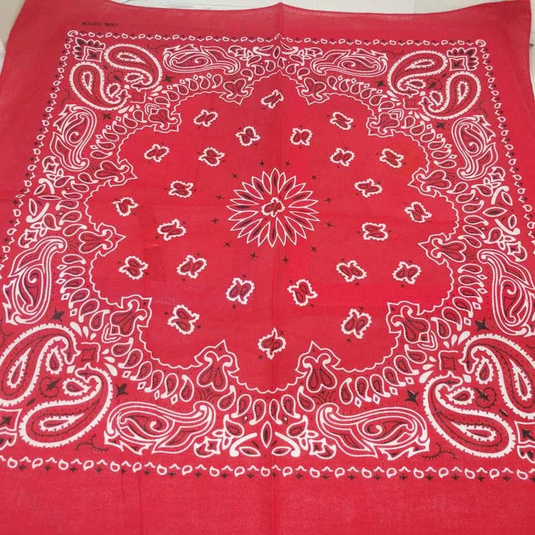 New Fashion Hip Hop 100% Cotton Bandana Square Scarf Gradient Color Paisley Headband Printed For Women/Men/Boys/Girls