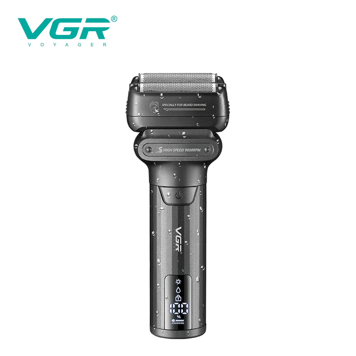 VGR Shaver Professional Beard Trimmer Electric Shaver Waterproof Razor 9000 RPM Shaving Machine Portable Shaver for Men V-368