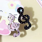 1/2pcs Y2K Style Musical Note Hair Clip Harajuku Hairclips Side Bangs Clip Sweet Girl Hairpin for Women Trendy Hair Accessories