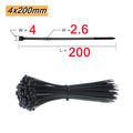 100 PCS Self-locking plastic nylon tie 100 PCS black cable tie fastening ring cable tie zip wraps strap nylon cable tie set