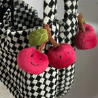 Fun And Cute Cherry Plush Keychain Couple Doll Backpack Pendant Mock Fruit Doll Decoration Gift 8cm
