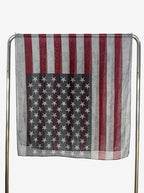 Popular Shawl American Flag Oblong Scarfs Patriotic Stars Pattern Headscarf Muffler Voile Soft Wrap Geometric Stripes Scarf