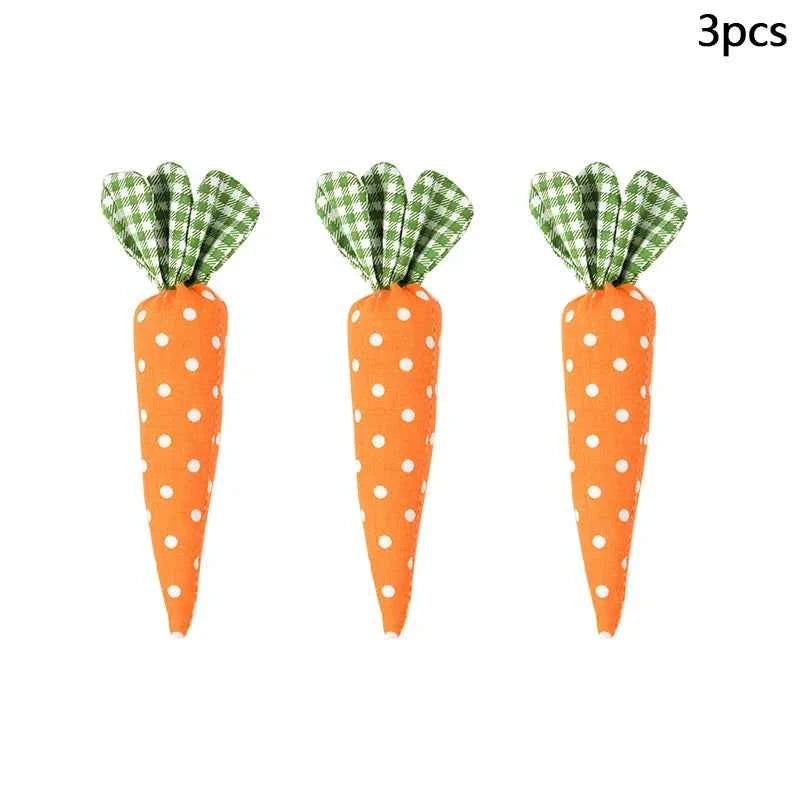 1/5pcs Easter Carrot Ornaments 2026 Spring Easter Party Decoration for Home Kids Birthday Favors Gift Soft Artificial Carrot Toy