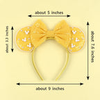 New Trendy Mouse Ears Headband 3.3"Velvet For Girls Soft Bow Hairband Halloween Festival Party Trip DIY Hair Accessories Gifts