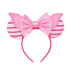 Mouse Ears Headband Cartoon Sequin Bows Headband Birthday Party Christmas Halloween Princess Cosplay Costume For Women Adult