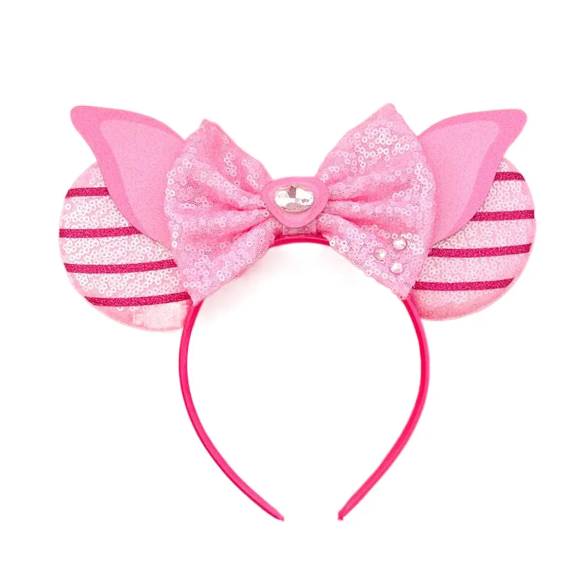 Mouse Ears Headband Cartoon Sequin Bows Headband Birthday Party Christmas Halloween Princess Cosplay Costume For Women Adult