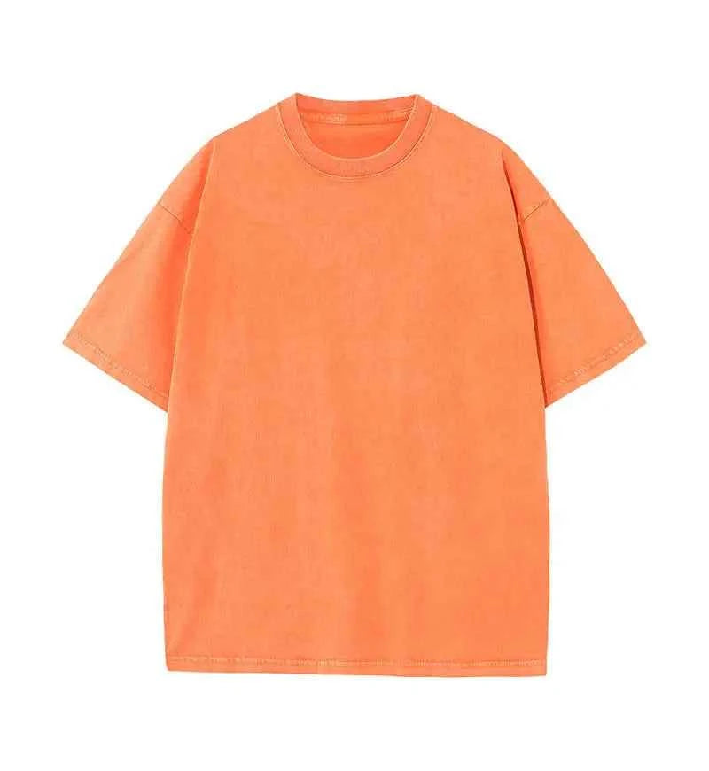 Men's Washed Vintage T-Shirts Street Hip Hop Retro Punk T Shirt women Harajuku Casual Cotton Short Sleeve Acid Wash TShirts top