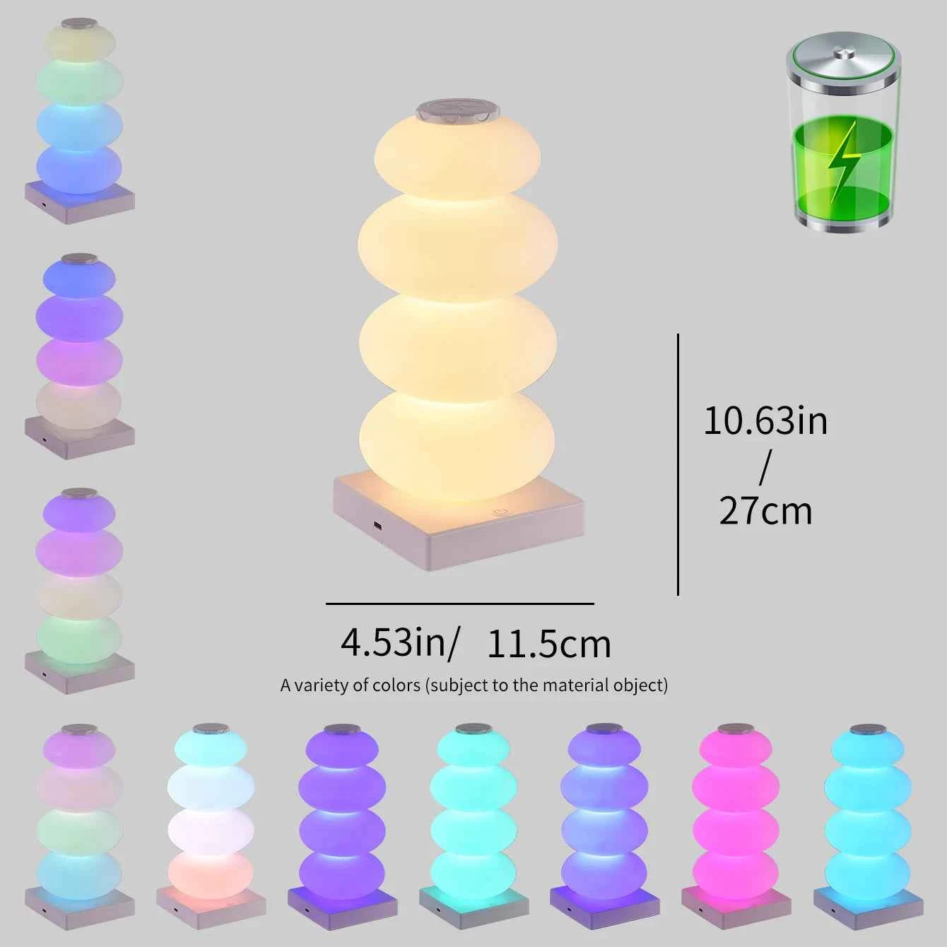 Creative DIY Table Lamp RGB 16 Color Options for Living Room Bar Decor LED light touch switch Multi step light