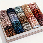 19pcs Thin Scrunchies Hair Ties for Women Multi Color for Blondes Brunettes Redheads Gentle for Hair Bulk Hair Accessories Gift