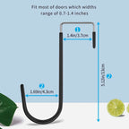 Door Hangers Hooks with Rubber Organizer Hooks for Living Room, Bathroom, Bedroom, Kitchen Hanging Clothes, Towels, Hats, Coats