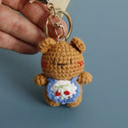 Cute Couple Bear Crochet Keychain Animal Bag Charm