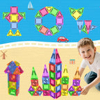 Mini Magnetic Tiles Travel Building Set with Metal Storage Box