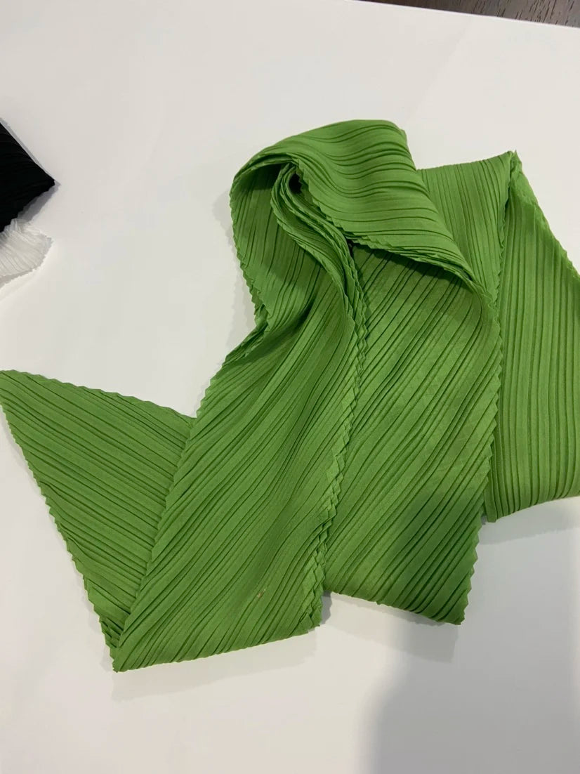 Miyake Pleated Women Scarf Shawl Fabric Korean Fashion Thin Sunscreen Scarf Foulard Femme Luxe Marque Hijabs for Woman