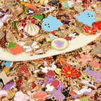 30/60/100pcs Random Mix Enamel/Drip Oil Charms For Jewelry Making Bulk Trinkets Charm Flower Heart Animal Bag Charm DIY Pendant