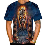 Summer Fashion Nostalgic 3D Printed Heavy Metal Music Devil Cool Fashion Personalized T-shirt