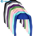 1Pair Cooling Shawl Arm Sleeves Sun Protection for Women Men with Finger Hole for Golfing, Driving, Riding, Fishing