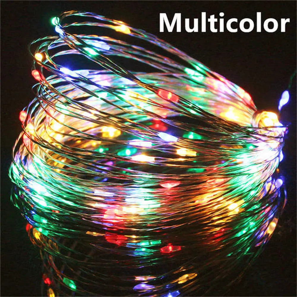 10/20/30M USB LED String Lights Copper Silver Wire Garland Light Waterproof Fairy Lights For Christmas Wedding Party Decoration