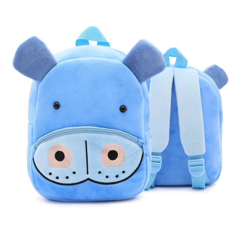 Cute Cartoon Animal Plush Backpack Soft Children Kindergarten Schoolbag Toddler Travel Bag Gift For Girls Boys