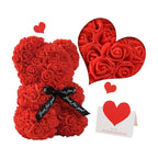 Artificial Flower Eternal Rose Teddy Bear for Mom Mother's Day Birthday Valentine's Day Anniversary Gifts &Artificial Room Decor