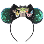 Nieuwste Mickey Mouse Oren Hoofdband Kid Adult Festival Party Pailletten Strik Haarband Vrouwen Baby Girl Party Haar Accessories