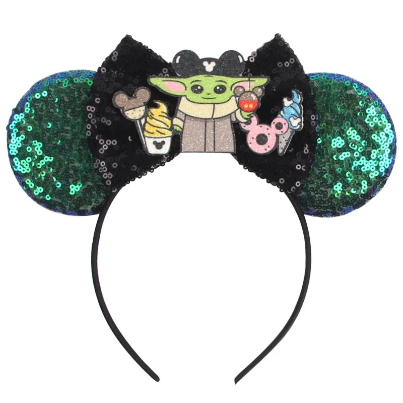 Nieuwste Mickey Mouse Oren Hoofdband Kid Adult Festival Party Pailletten Strik Haarband Vrouwen Baby Girl Party Haar Accessories