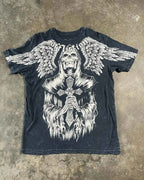 Affliction Long sleeved T shirt Y2K New Hip Hop Round Neck Oversized T shirt Mens Womens Casual Gothic Clothing Tops Streetwear
