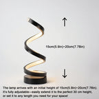 LED spiral dimmable table lamp suitable for living room bedroom study adjustable brightness bedside lamp for office and home use