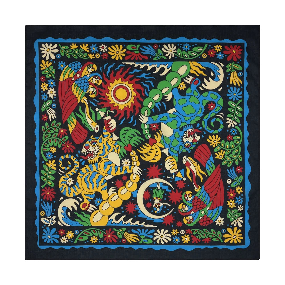 High Quality Skull Chimpanzees Print Cashew Hip Hop Cotton Square Bandana Scarf Riding Headband Paisley Gifts For Men Unisex