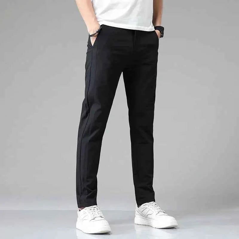 2024 Spring Summer Ultra-thin Men's Stretch Slim Straight Casual Pants High Quality Fashion Breathable Golf Sports Trousers