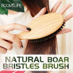 BOOMSLIFE Boar Bristle Hair Brush Women Combs for Hair Wood HairBrush Detangle Straightener Brush Hair Comb Barber Accessories