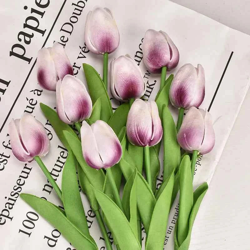 3/5/10/15/20pcs Tulips Artificial Flowers Real Touch Flower Bouquet Tulips Fake Flower for Wedding Home Decoration