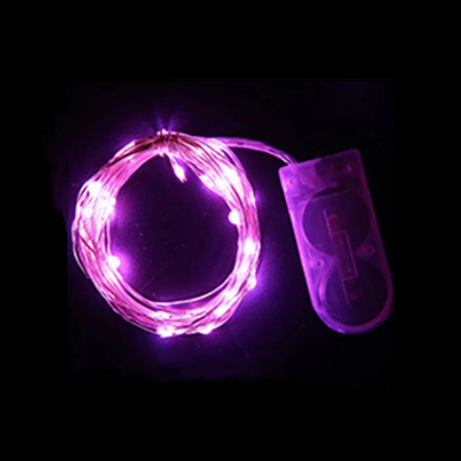 1m 2m 3m 5m Led Copper Wire Fairy Lights  Battery Powered Holiday Lighting Fairy Christmas Tree Garland Wedding Party Decoration